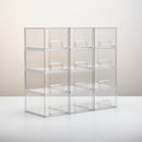 Storage Organizer Clear Stackable Acrylic Drawer Bins Handles